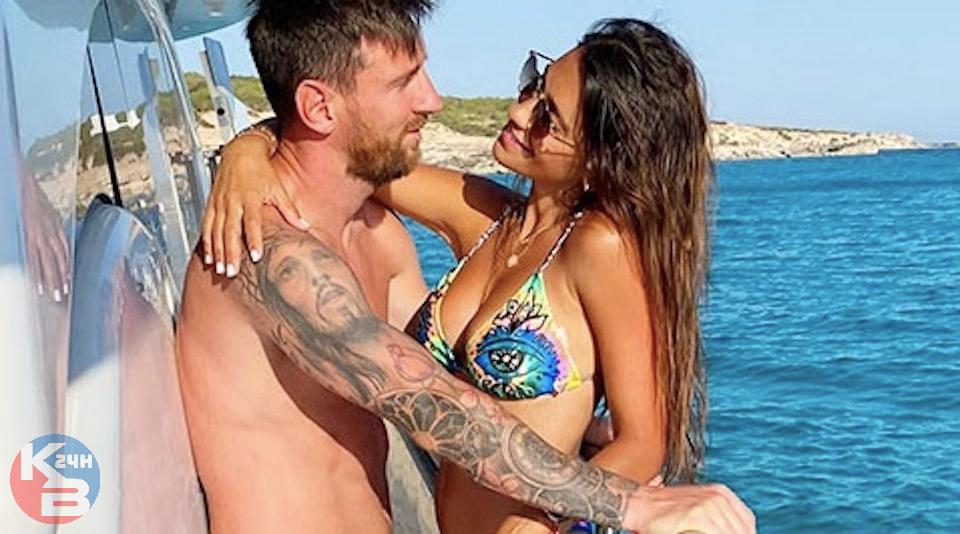 Messi có nhiều hình xăm trên ngườ